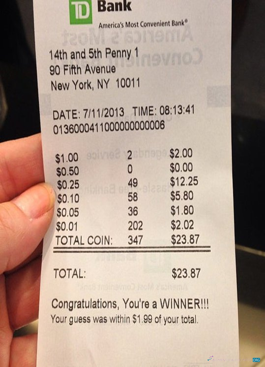 Download USA TD bank payment receipt Photoshop template